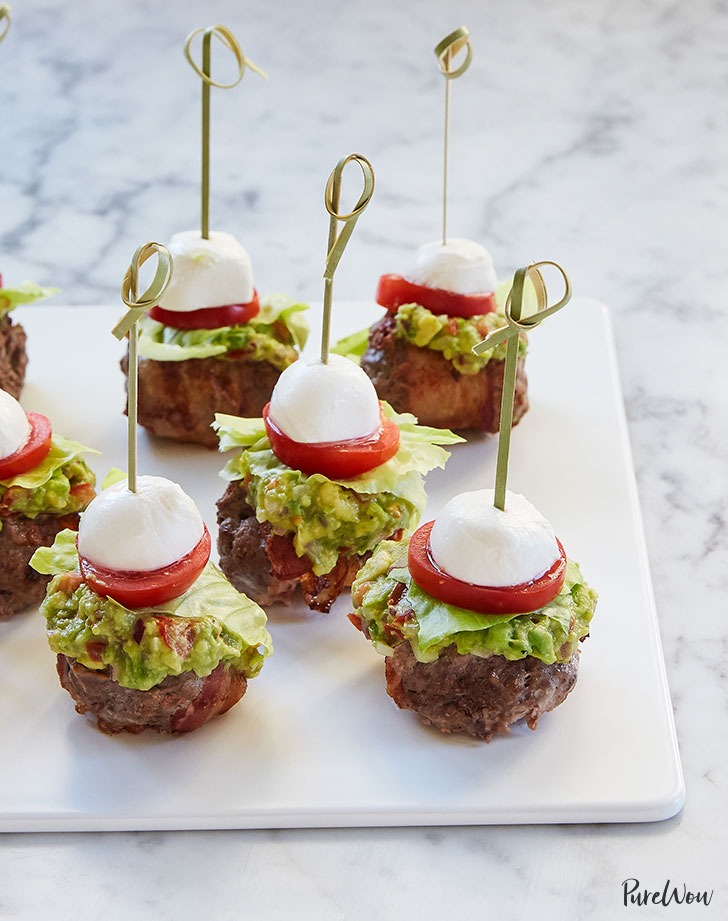 ketogenic dinner recipes: keto guacamole burger bites