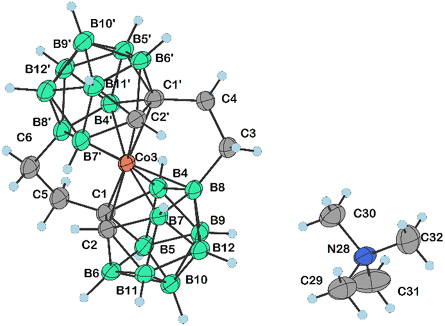 Synthetic routes to carbon substituted cobalt bis(dicarbollide) alkyl ...