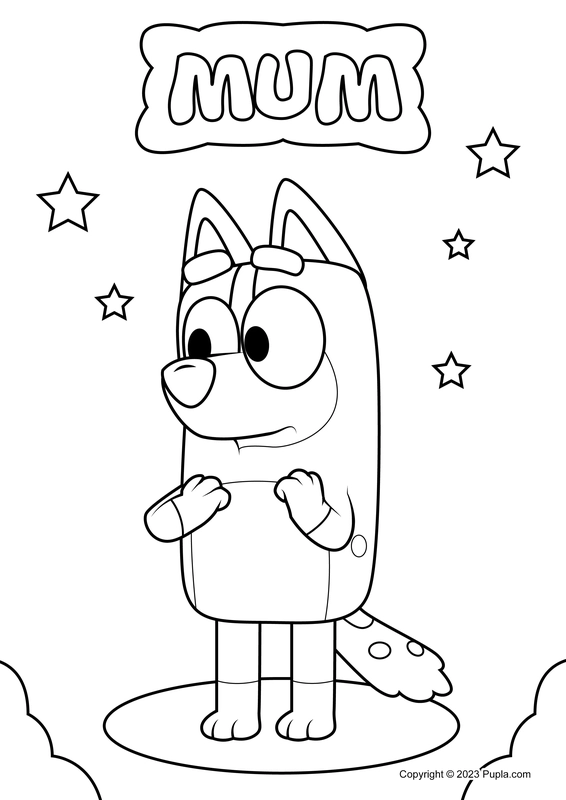 Dibujos de Bluey 4 para Colorear para Colorear, Pintar e Imprimir㊙ ...