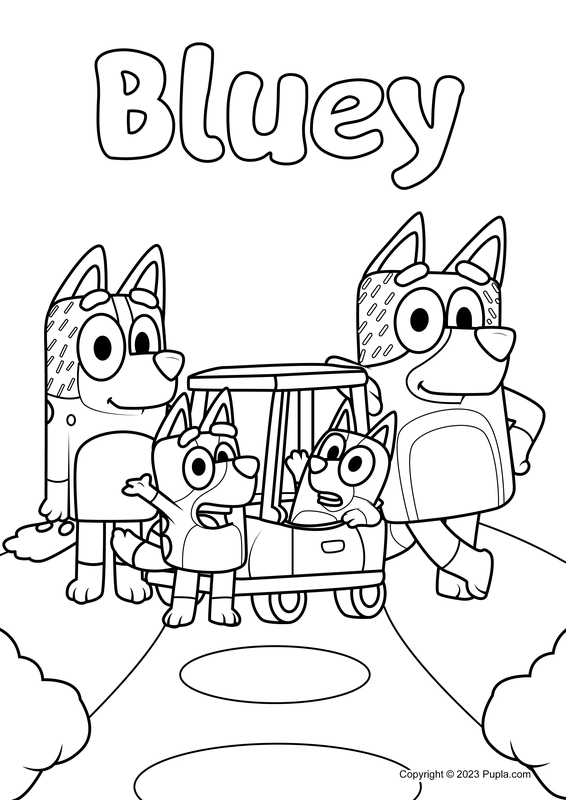 Free Bluey Coloring Pages - Free Printable Coloring Pages