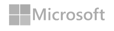 The Microsoft logo on a gray background.