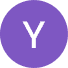 a purple background with a white letter y.