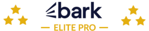 The image features a navy blue "bark" logo in the center with a stylized design, reminiscent of a Digital Marketing Agency's branding. Below it, the words "ELITE PRO" are written in gold. Gold stars are positioned on the left and right sides of the image.