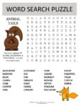 animal tails word search puzzle pic