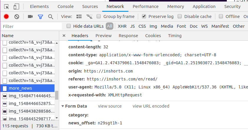 news scraping using beautifulsop and python