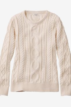 LL Bean Women’s Cable Sweater, Crewneck