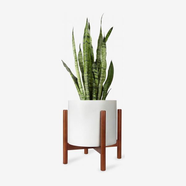 Mkono Mid-Century Wood Plant Stand