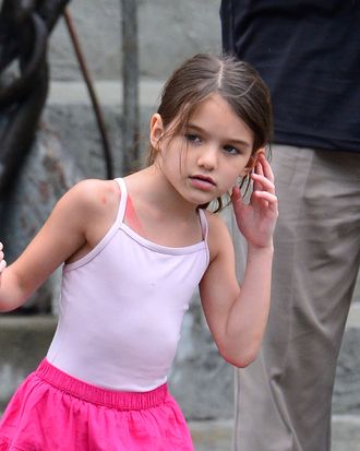 Suri Cruise seen leaving Pastis in the Meatpacking District on July 29, 2012 in New York City.