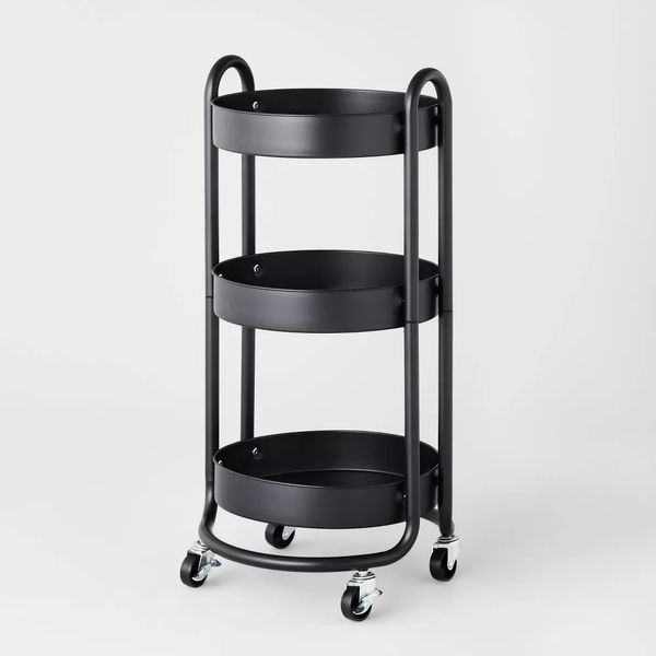 Brightroom 3-Tier Round Metal Utility Cart