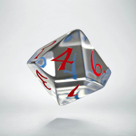 D10 Classic Translucent Blue & red Die (1)