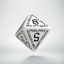 D8 Runic White & black Die (1)