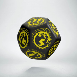 D12 Dragons Black & yellow Die