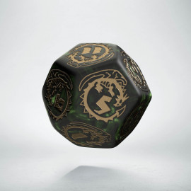 D12 Dragons Bottle green & gold Die (1)