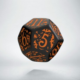 D12 Halloween Pumpkin Black & orange die