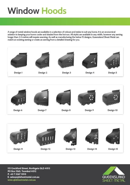 Window Hoods - Qldsheetmetal