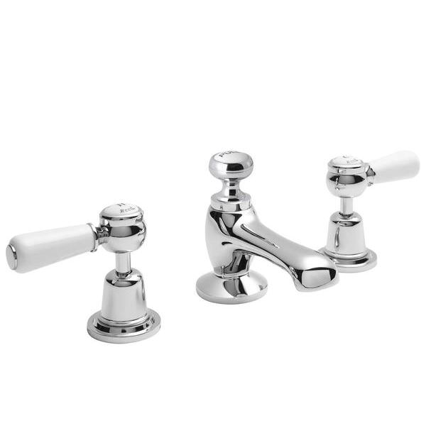 Alternate image of Hudson Reed Topaz 3 Tap Hole Basin Mixer Tap With Pop Up Waste