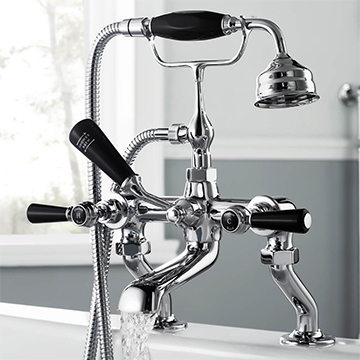 Hudson Reed Topaz Deck Mounted Bath Shower Mixer Tap - BC304DX