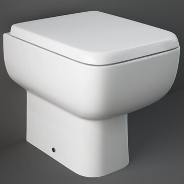 RAK Series 600 White Back-To-Wall WC Pan With Soft Close Seat - Image