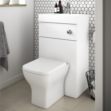 Nuie Athena 503 x 360mm Floor Standing WC Unit And Basin - Image