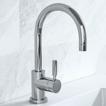 Hudson Reed Tec Single Lever Side Action Basin Mixer Tap With Waste - Image