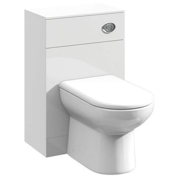 Nuie Mayford 766mm High Back-To-Wall WC Furniture Unit White - Image