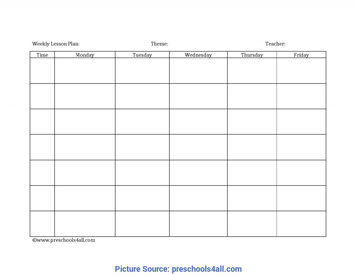 Best Lesson Plan Template Weekly Prescool Plannar - Get Your Calendar ...