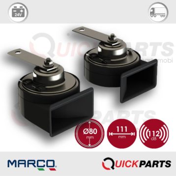 Electromagnetic horns twin pole | 24V | Marco 100 080 13, TM80/N