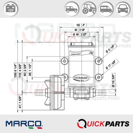 Self-priming electric pumps with PTFE gears | 12V