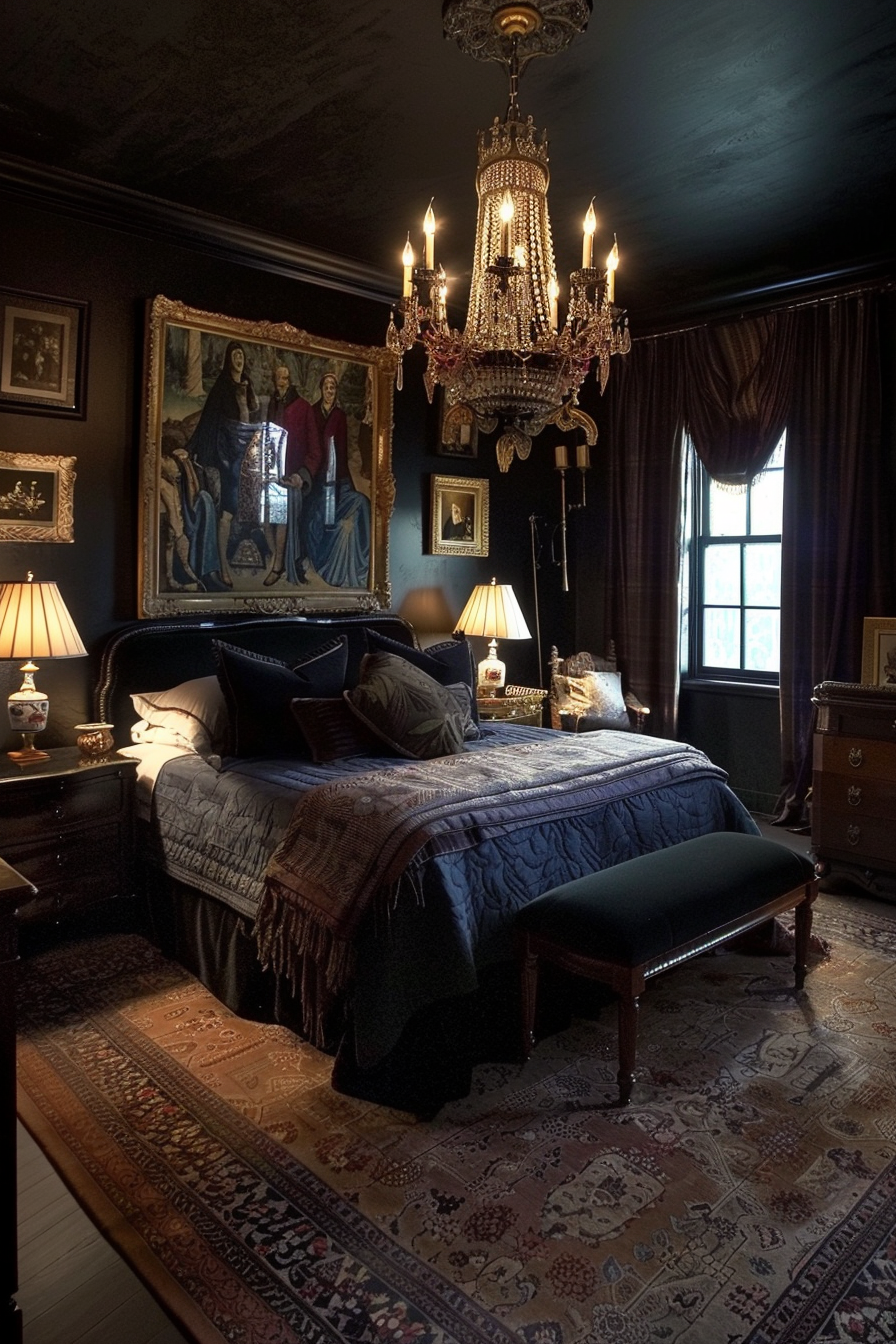 Eclectic Elegance Showcasing the Fusion of Styles in Moody Bedrooms ...