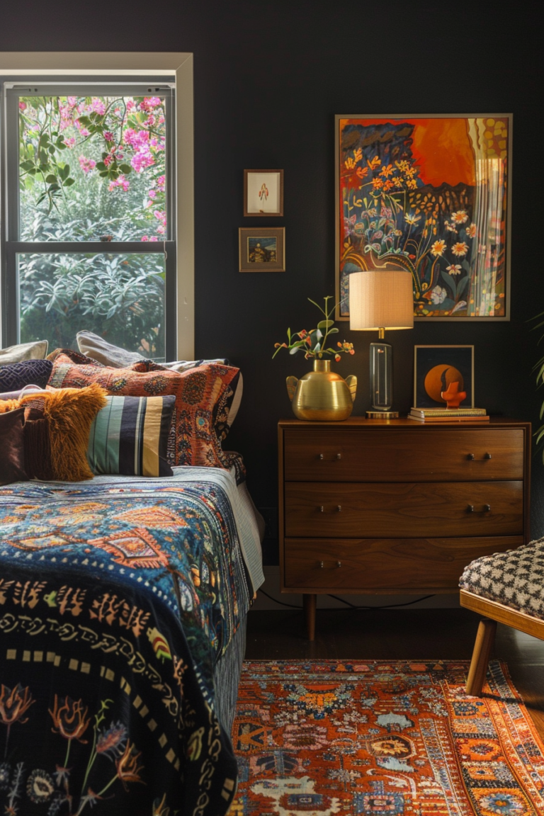 Eclectic Elegance Showcasing the Fusion of Styles in Moody Bedrooms ...