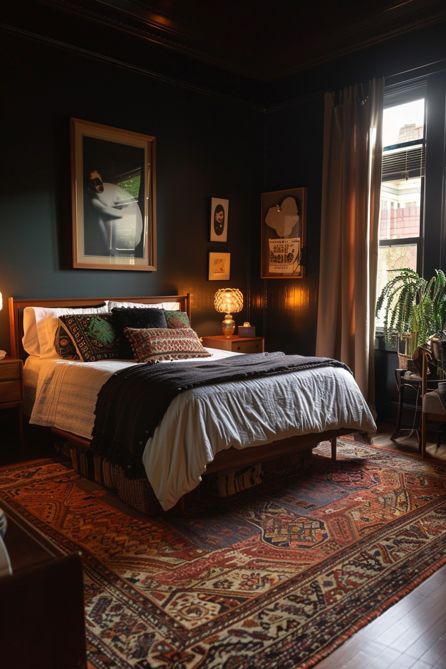 Eclectic Elegance Showcasing the Fusion of Styles in Moody Bedrooms ...