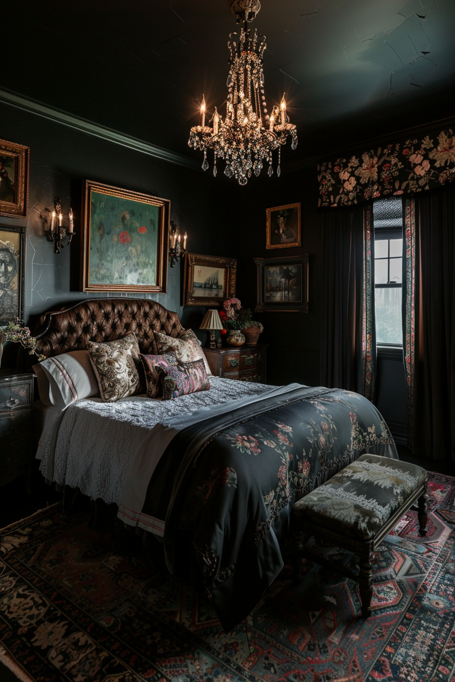 Eclectic Elegance Showcasing the Fusion of Styles in Moody Bedrooms ...