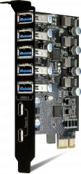 Jeswo PCIe to 5x Type-A and 2x Type-C USB Card