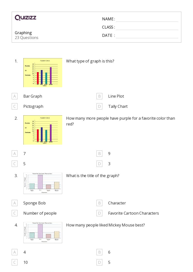 Graphing - Printable Data-and-graphing Worksheets Grade 8 - Quizizz