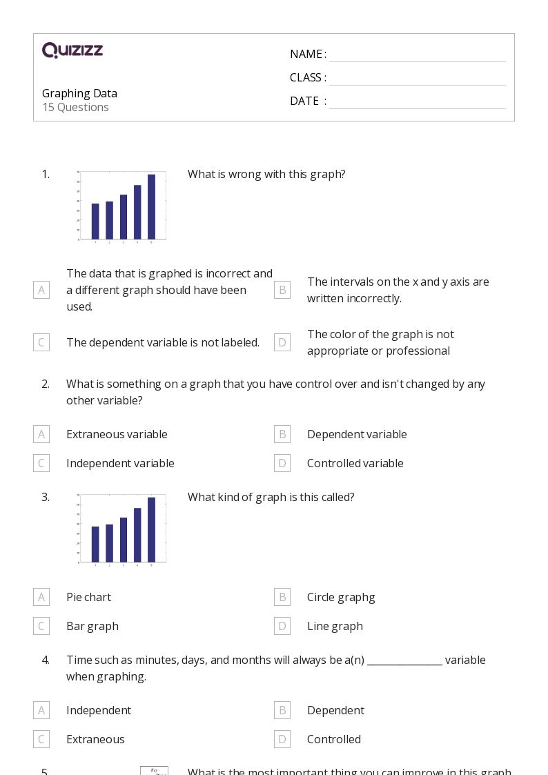 Graphing Data - Printable Data-and-graphing Worksheets Grade 8 - Quizizz