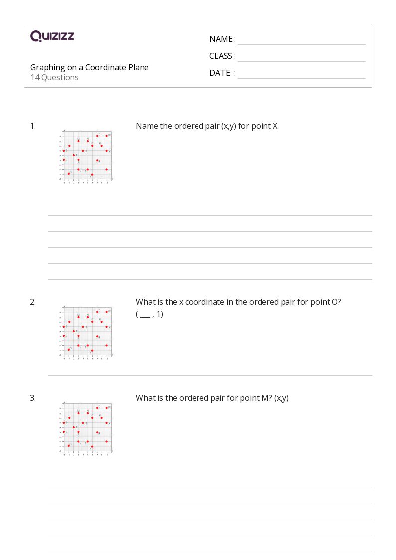 Graphing on a Coordinate Plane - Printable Graphing-points-on-a-coordinate-plane Worksheets Grade 3 - Quizizz