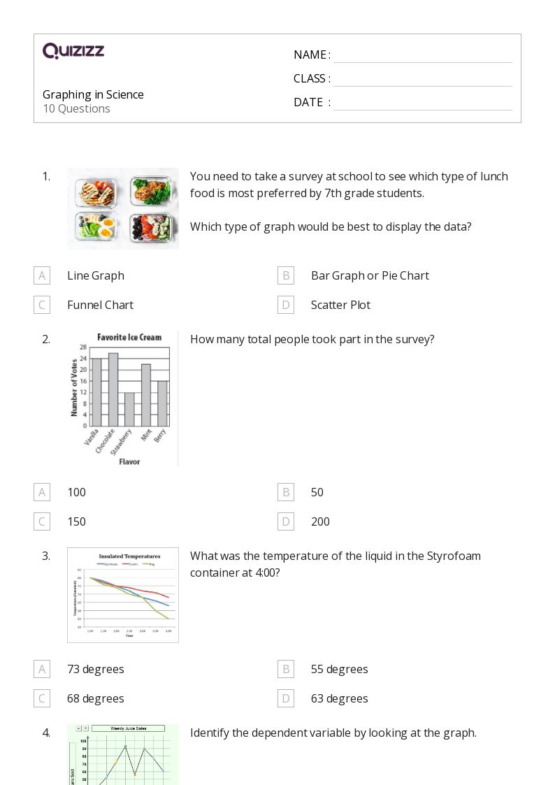 Graphing in Science - Printable Data-and-graphing Worksheets Grade 8 - Quizizz