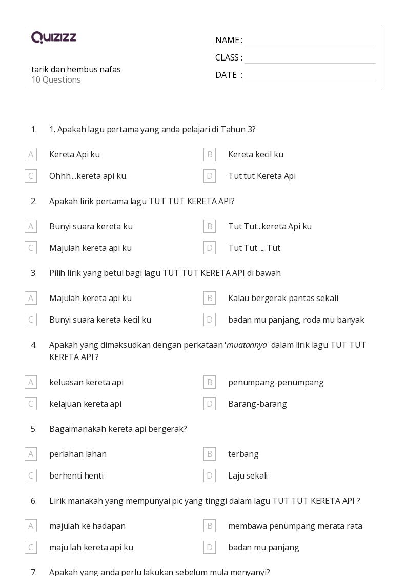 tarik dan hembus nafas - Dapat dicetak Persen-rasio-dan-tarif Lembar-kerja Kelas 3 - Quizizz