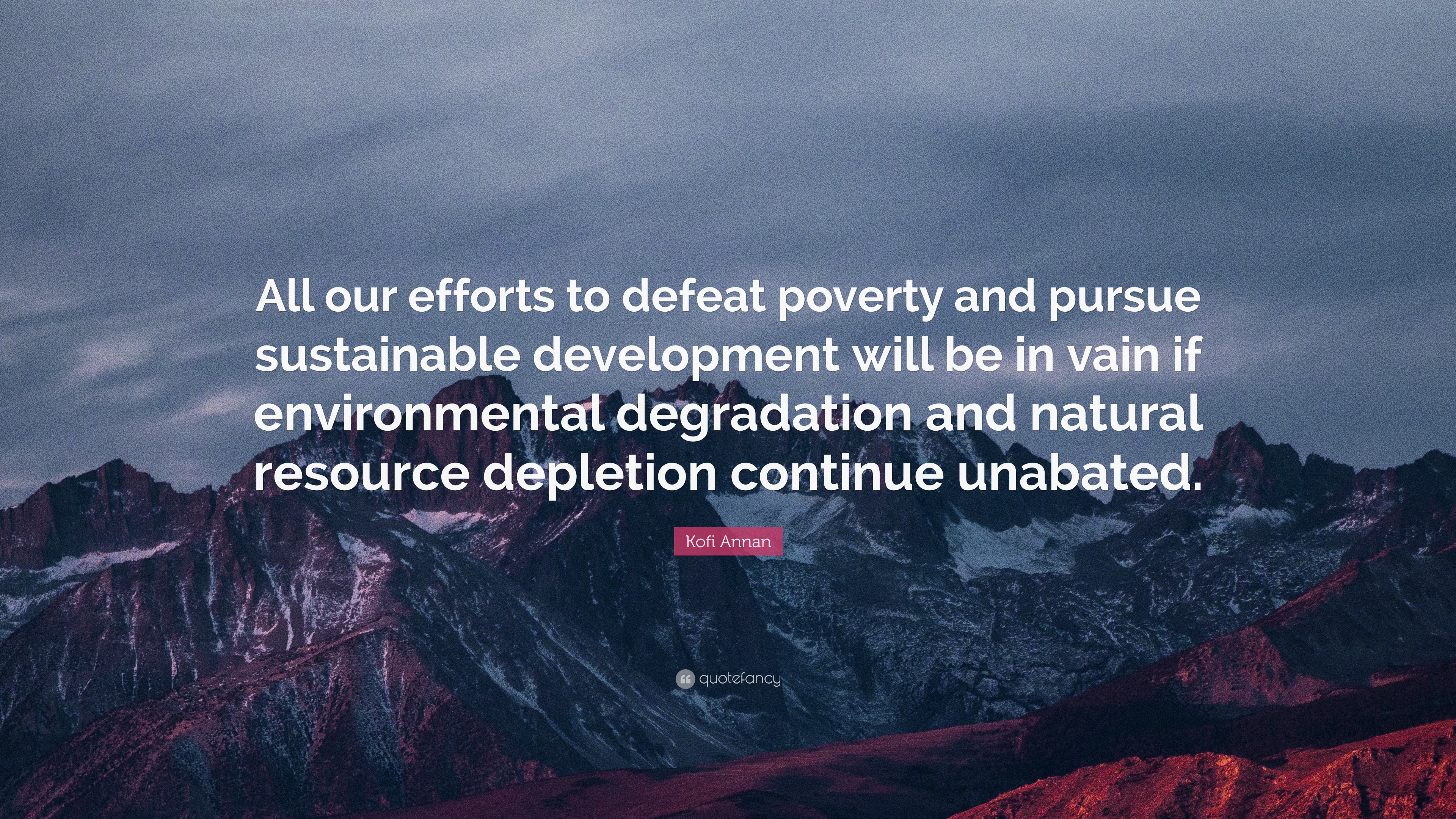 Kofi Annan Quote: “All our efforts to defeat poverty and pursue ...