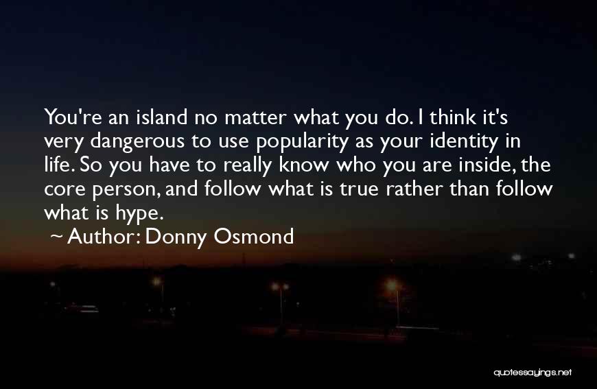 Dangerous Person Quotes By Donny Osmond