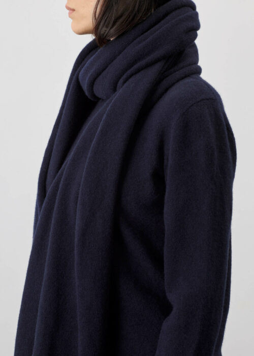 »Planck« Navy Scarf Felted Cashmere Merino