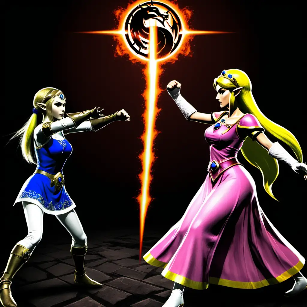 Epic Clash Princess Zelda vs Princess Peach in Mortal Kombat Style ...