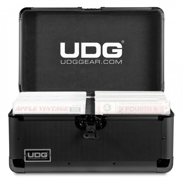 UDG Ultimate 7" Record Case 200 Vinyl (Black) - Front Open (Records Not Included)