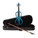 Stagg Shaped Electric Violin Outfit, Metallic Blue