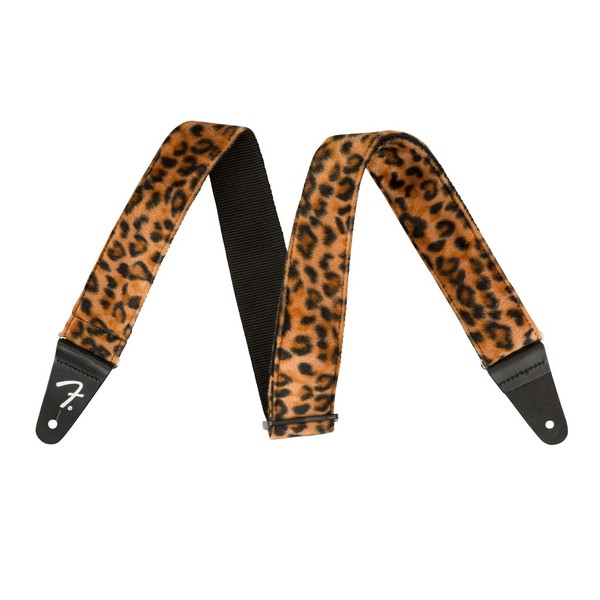 Fender 2" Guitar Strap, Wild Leopard Print - Front View