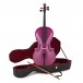 Student Full Size Cello with Padded Case by Gear4music, Purple