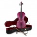 Student 1/2 Size Cello with Case by Gear4music, Purple