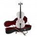 Student 1/2 Size Cello with Case by Gear4music, White