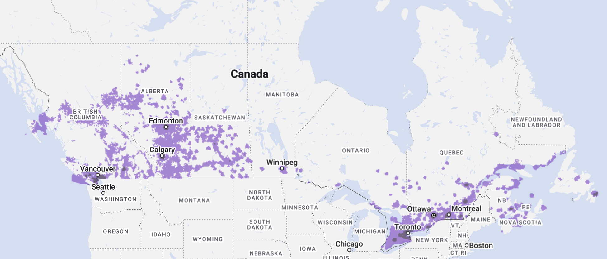 Telus 5G coverage map