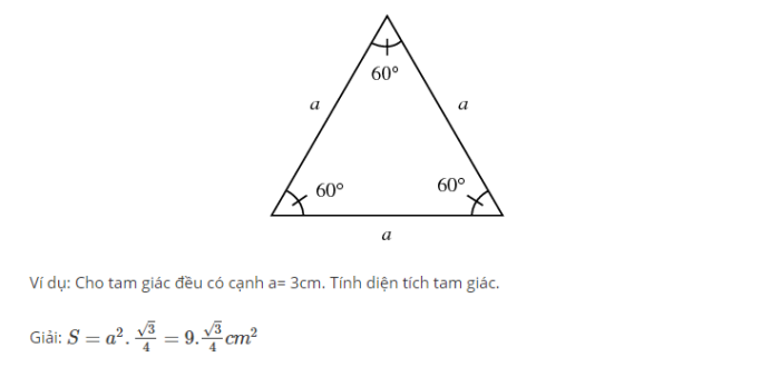 Công thức tính diện tích hình tam giác đều: Bí quyết vàng cho mọi bài toán hình học